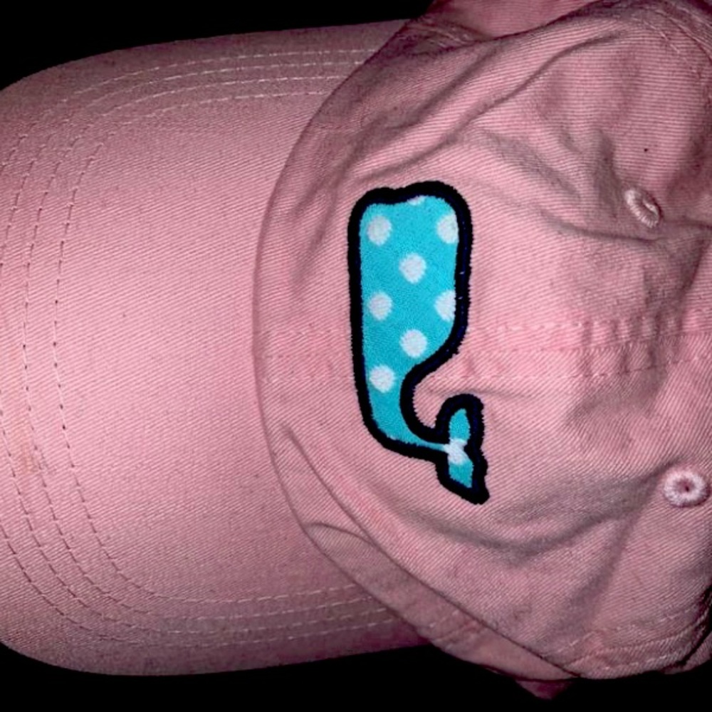 vineyard vines pink and teal cap
